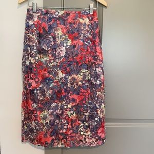 Lace & Gingham Pencil Skirt